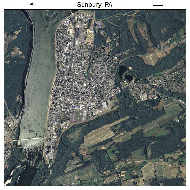 Sunbury, PA air photo map