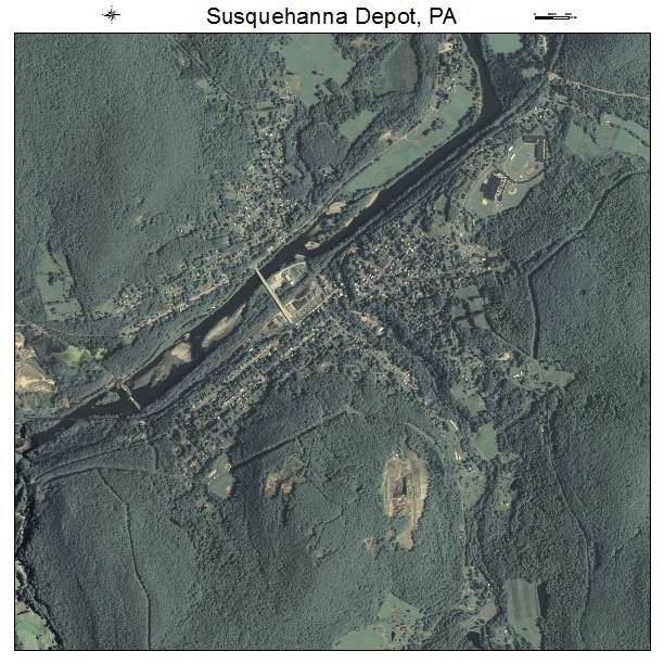 Susquehanna Depot, PA air photo map