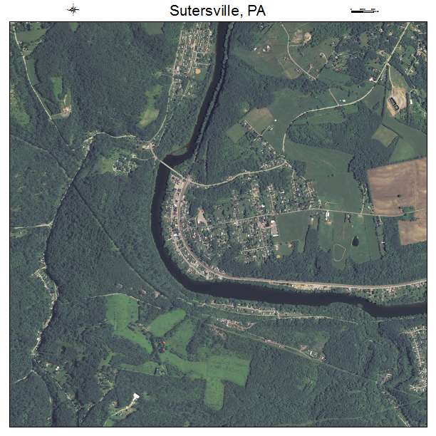 Sutersville, PA air photo map
