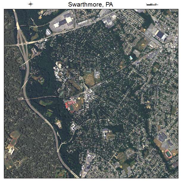 Swarthmore, PA air photo map