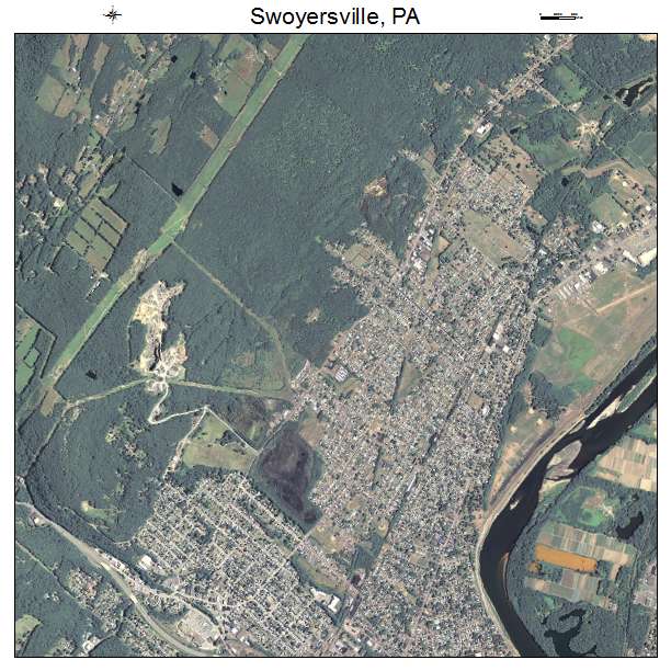 Swoyersville, PA air photo map