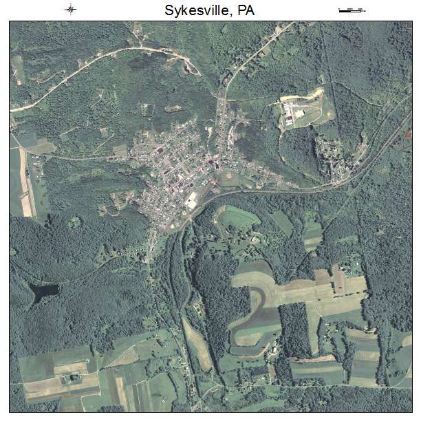 Sykesville, PA air photo map
