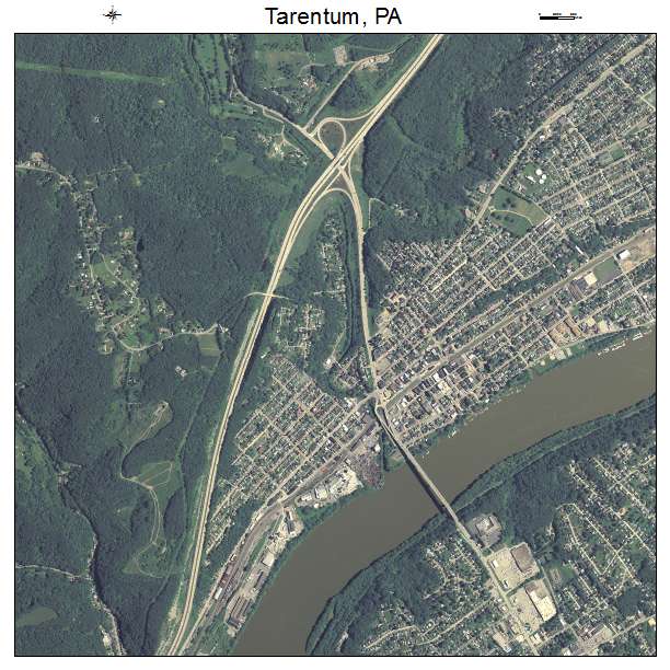 Tarentum, PA air photo map