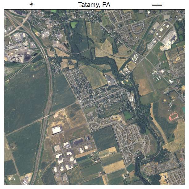 Tatamy, PA air photo map