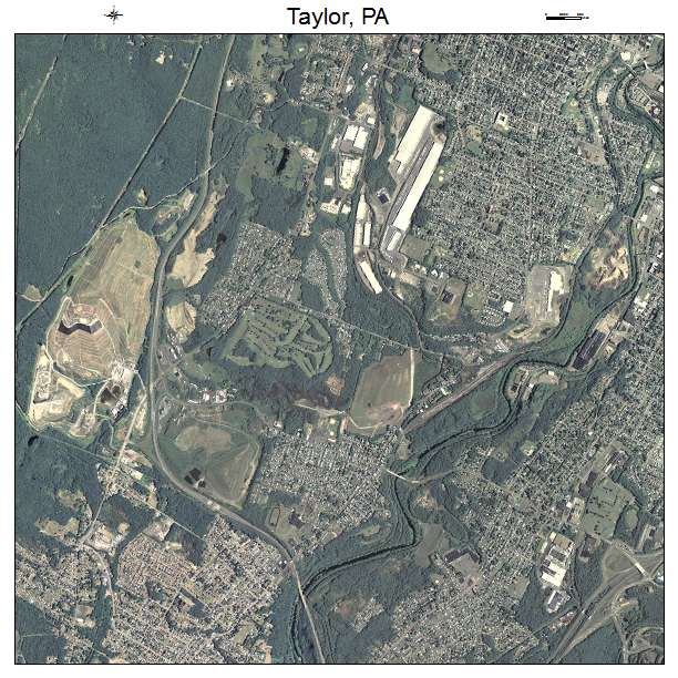 Taylor, PA air photo map