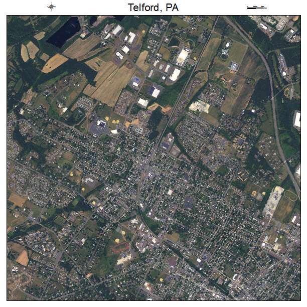 Telford, PA air photo map