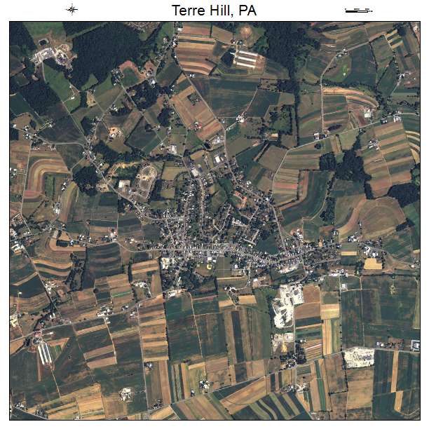 Terre Hill, PA air photo map