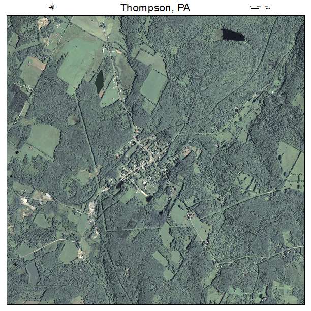 Thompson, PA air photo map