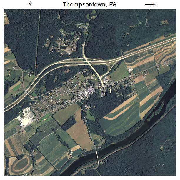 Thompsontown, PA air photo map