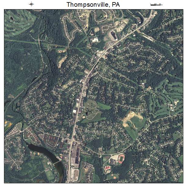 Thompsonville, PA air photo map