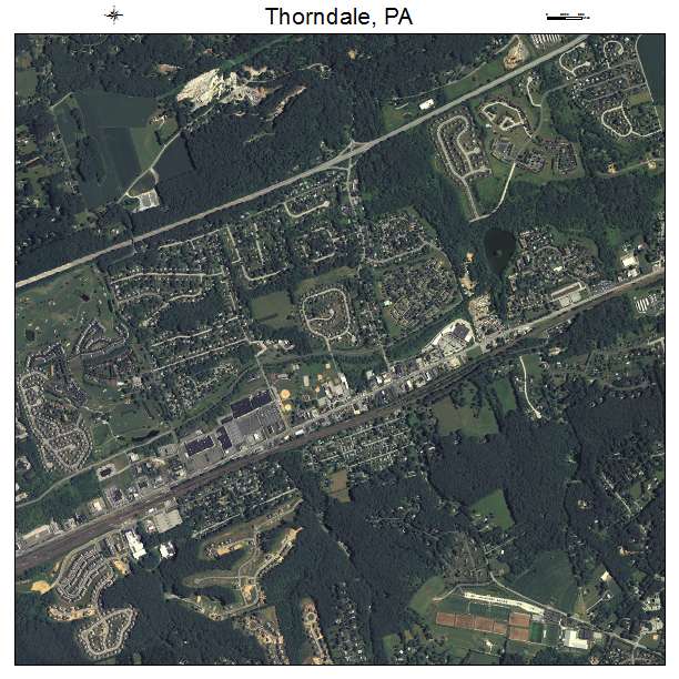 Thorndale, PA air photo map