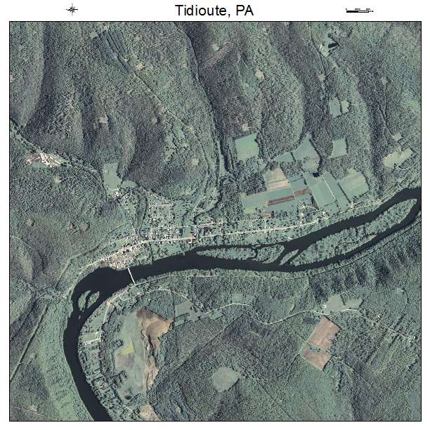 Tidioute, PA air photo map