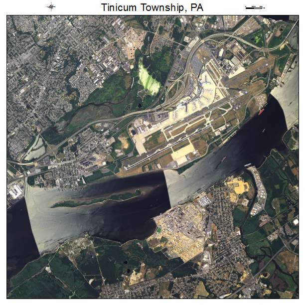 Tinicum Township, PA air photo map