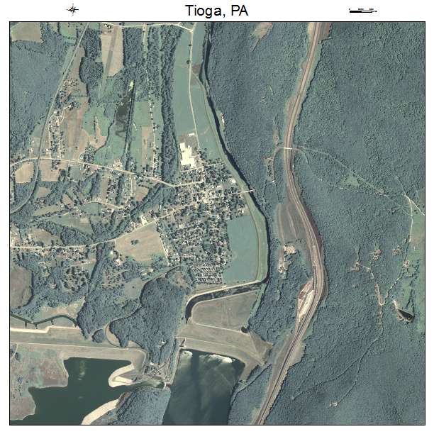 Tioga, PA air photo map
