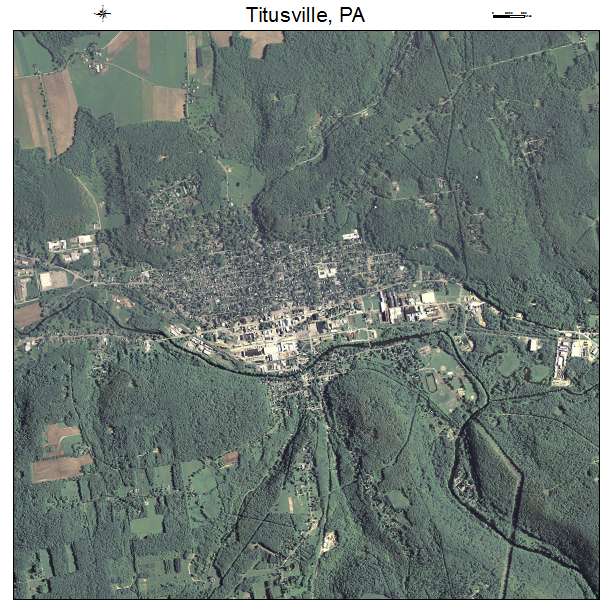 Titusville, PA air photo map