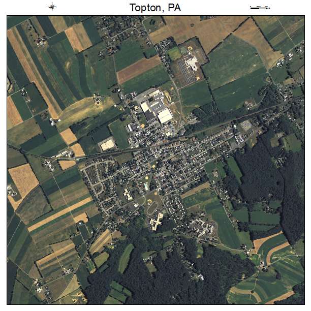Topton, PA air photo map