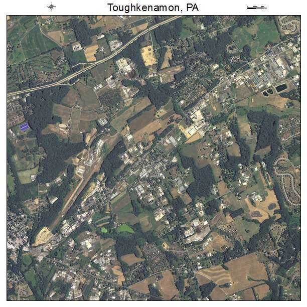Toughkenamon, PA air photo map
