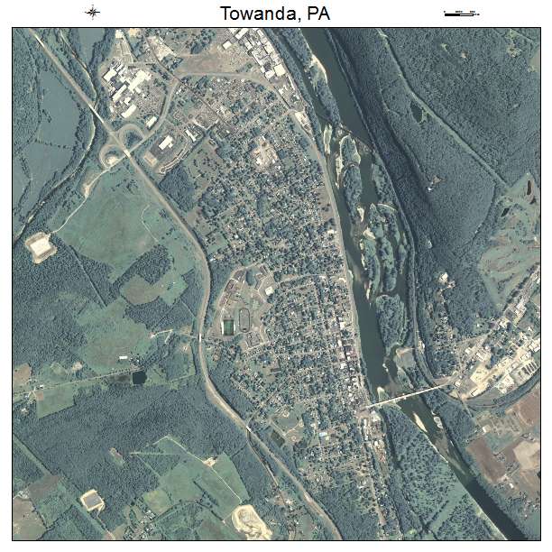 Towanda, PA air photo map