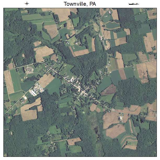 Townville, PA air photo map