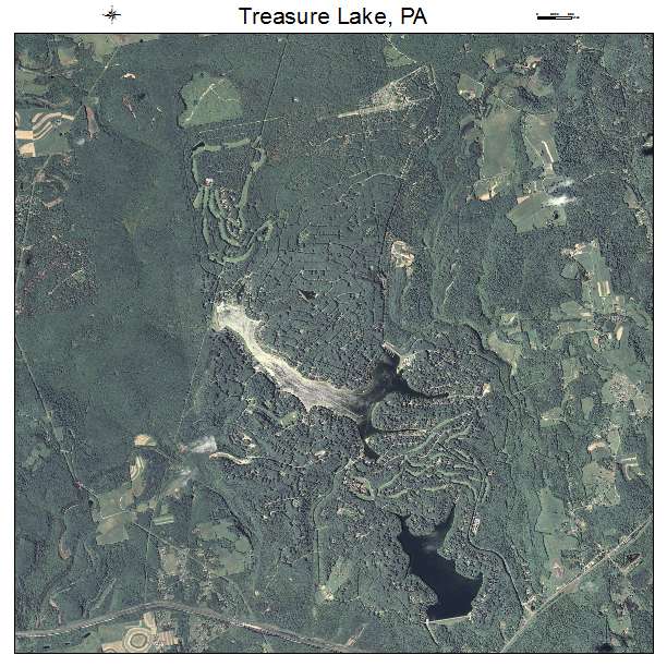 Treasure Lake, PA air photo map