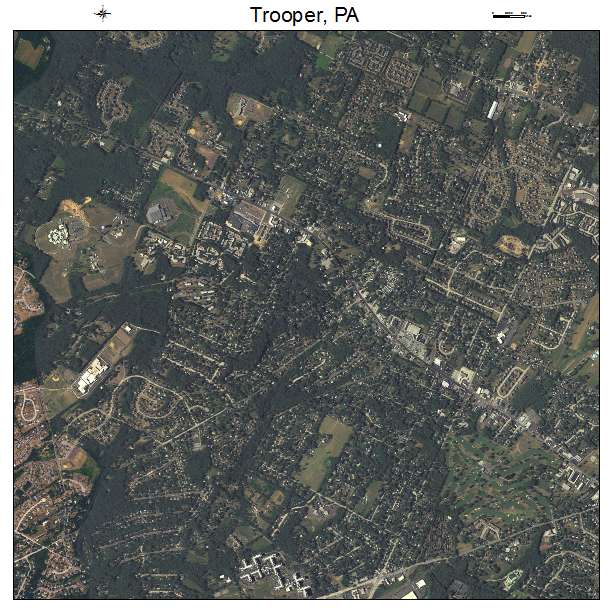 Trooper, PA air photo map