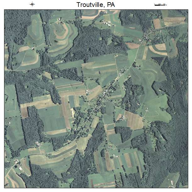 Troutville, PA air photo map
