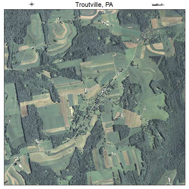 Troutville, PA air photo map