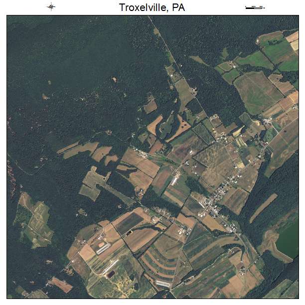 Troxelville, PA air photo map