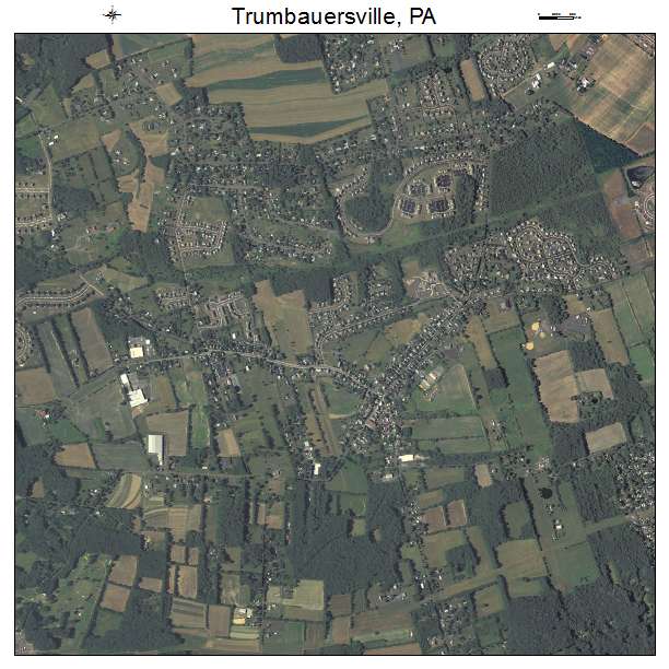 Trumbauersville, PA air photo map