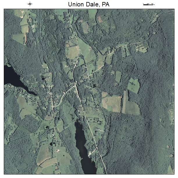 Union Dale, PA air photo map