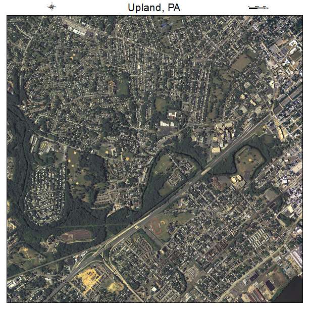 Upland, PA air photo map