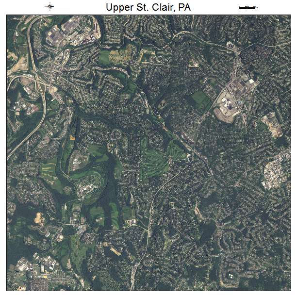 Upper St Clair, PA air photo map