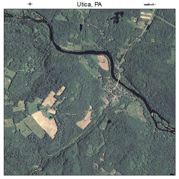 Utica, PA air photo map