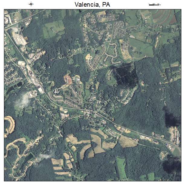 Valencia, PA air photo map