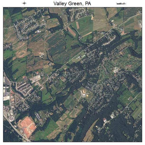 Valley Green, PA air photo map