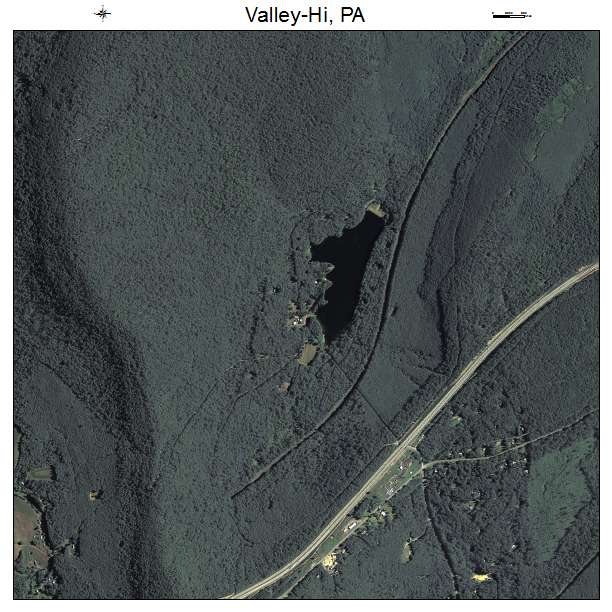 Valley Hi, PA air photo map