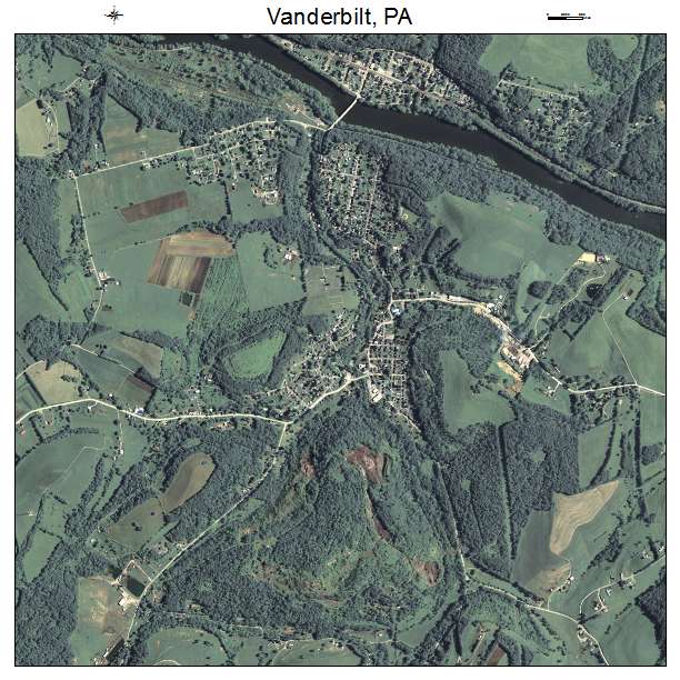 Vanderbilt, PA air photo map