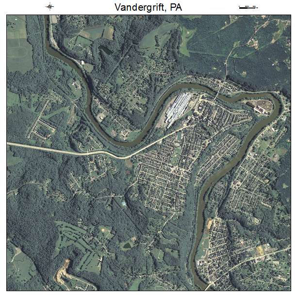 Vandergrift, PA air photo map