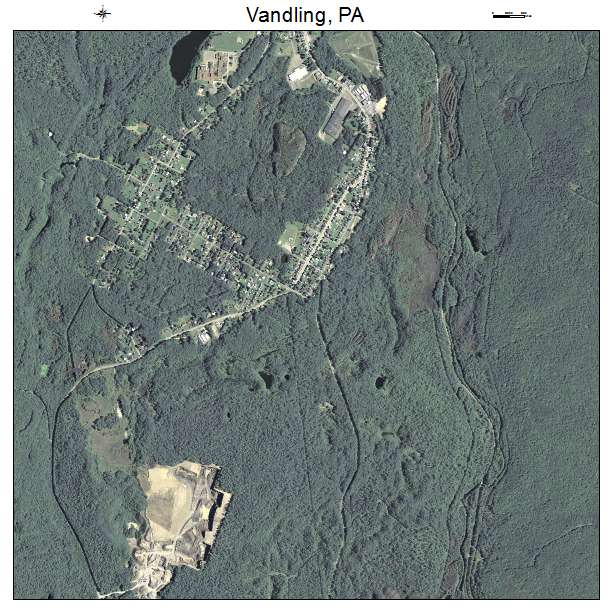 Vandling, PA air photo map