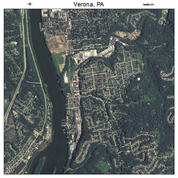 Verona, PA air photo map