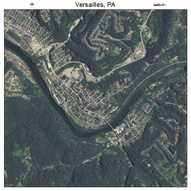 Versailles, PA air photo map