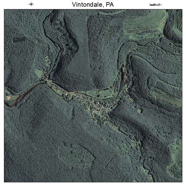 Vintondale, PA air photo map