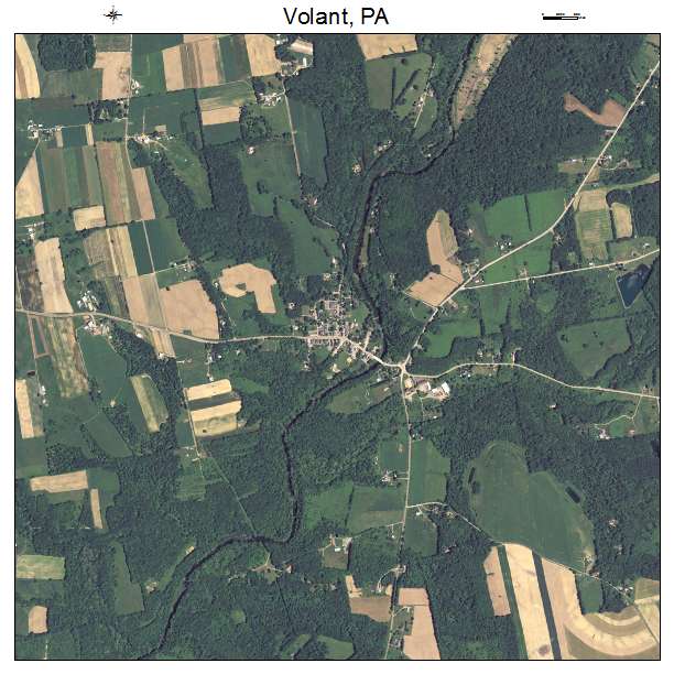 Volant, PA air photo map