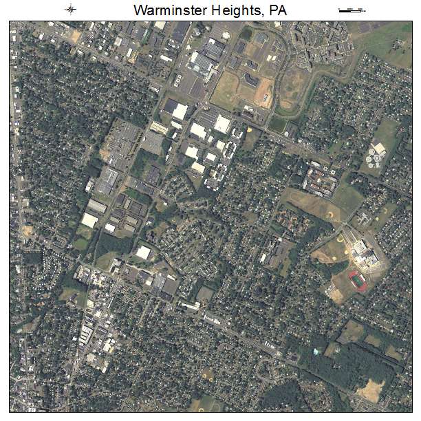 Warminster Heights, PA air photo map