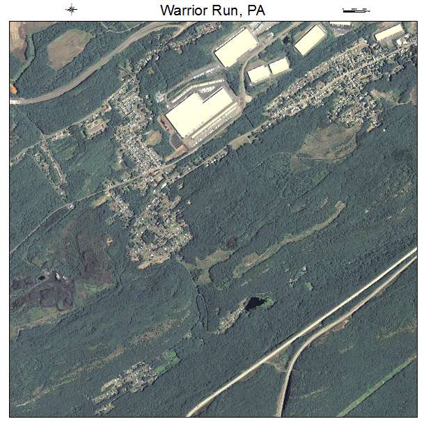 Warrior Run, PA air photo map