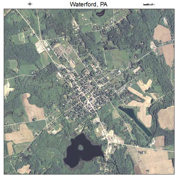 Waterford, PA air photo map