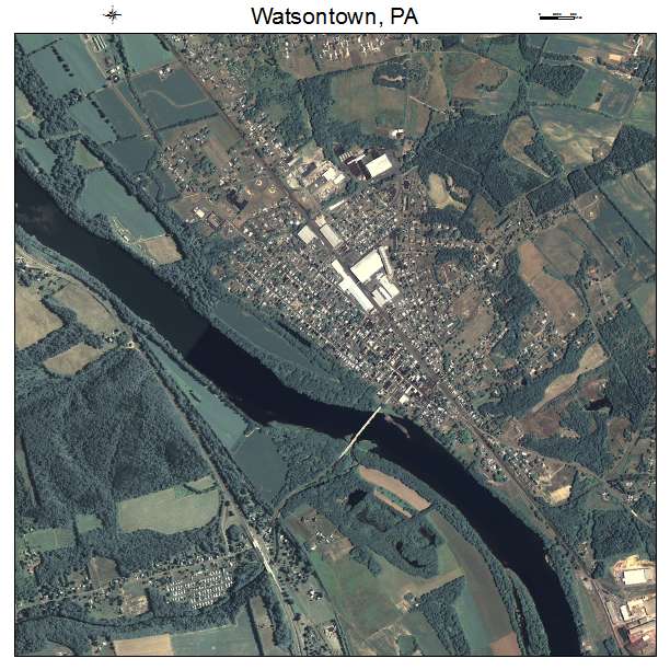 Watsontown, PA air photo map