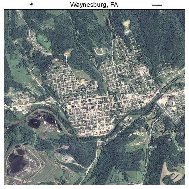 Waynesburg, PA air photo map