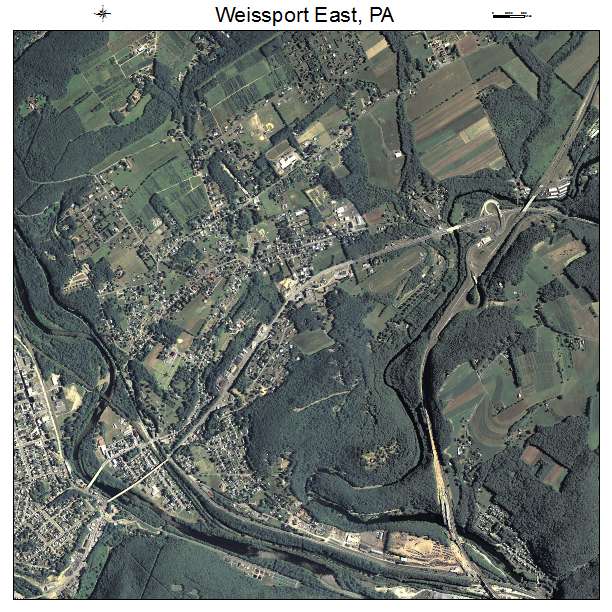 Weissport East, PA air photo map