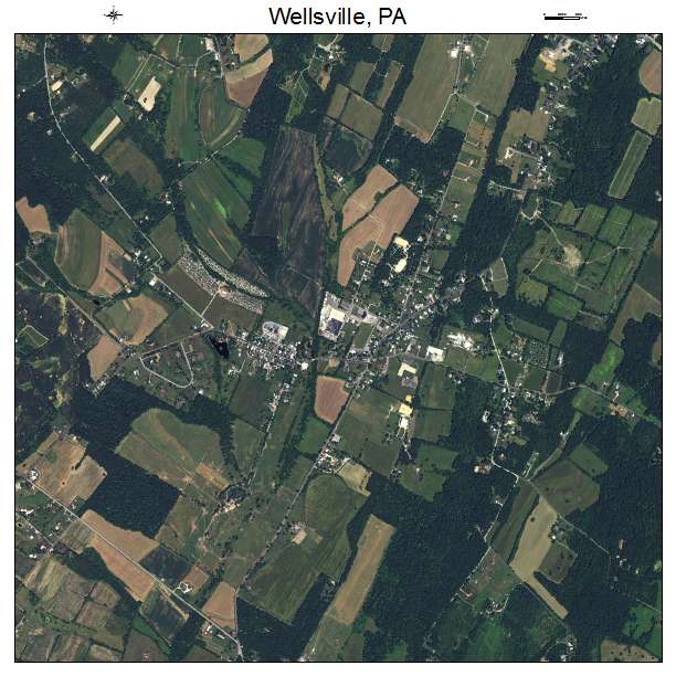 Wellsville, PA air photo map